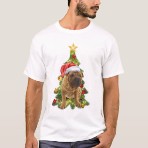 Shar Pei Christmas Dog, Xmas Shar Pei dog T-Shirt