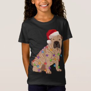 Shar Pei Christmas Lights Xmas Dog Lover T-Shirt