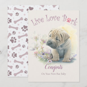 Shar-pei Dog Adoption, Gotcha Day Card