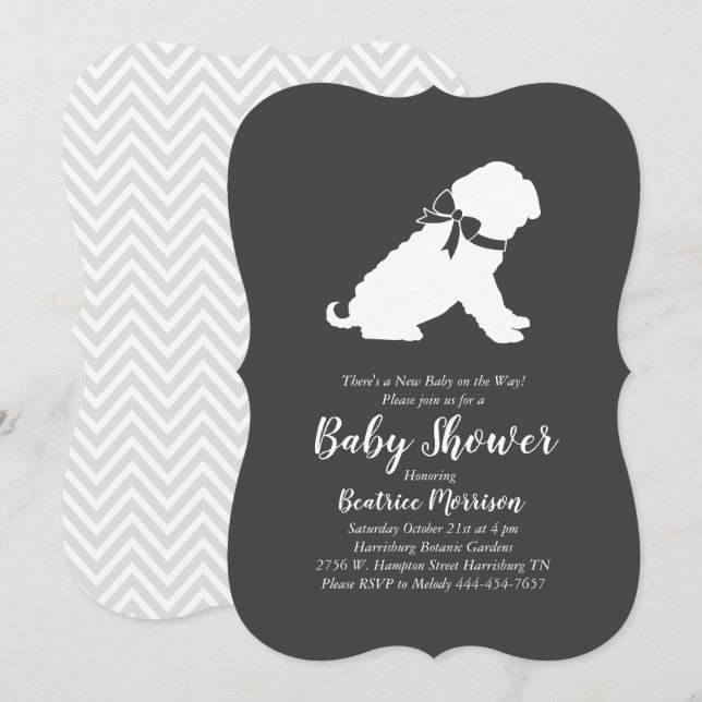Shar-Pei Dog Baby Shower Gender Neutral Invitation (Front/Back)