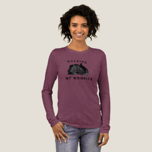 Shar Pei Dog Lover's Long Sleeve Plum Women's Tri-Blend Shirt