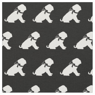 Shar Pei Dog Silhouette Pet Fabric