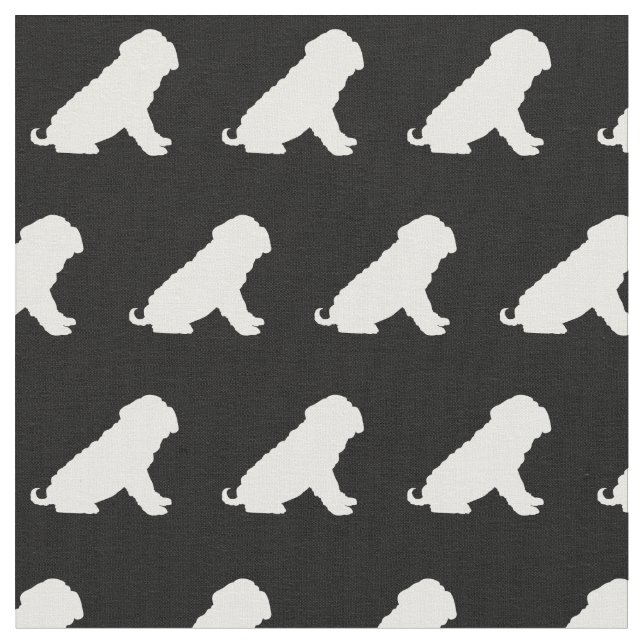 Shar Pei Dog Silhouette Pet Fabric (Close Up)