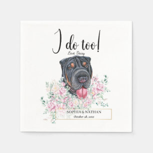 Shar Pei Dog Wedding Cocktail Napkins