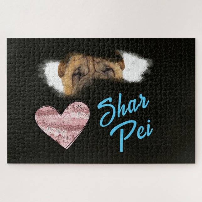 Shar Pei Eyes Solid Colour 1000 piece  Jigsaw Puzzle (Horizontal)