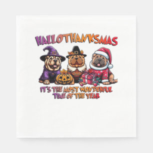 Shar Pei Halloween Thanksgiving Christmas Classic Napkin