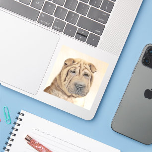 Shar Pei Painting - Cute Original Dog Art