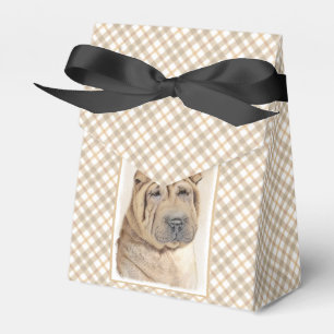 Shar Pei Painting - Cute Original Dog Art Favour Box