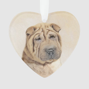 Shar Pei Painting - Cute Original Dog Art Ornament