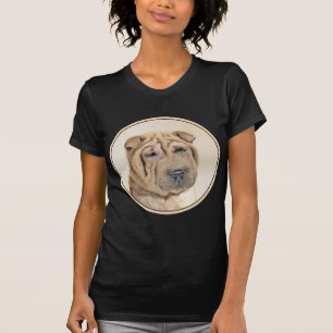 Shar Pei Painting - Cute Original Dog Art T-Shirt
