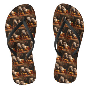 Shar Pei Puppy Autumn Delight Pumpkin Jandals