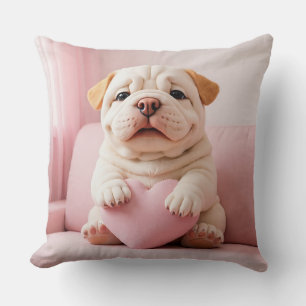 Shar Pei Puppy – Sweet Embrace by WangWang Cushion