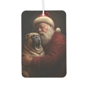 Shar Pei With Santa Claus Festive Christmas  Car Air Freshener