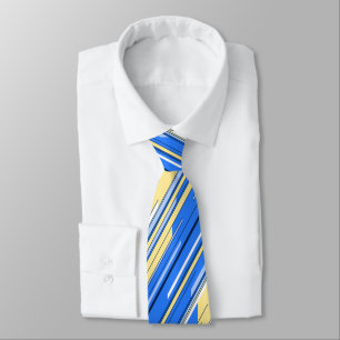 Shards Geometric Diagonal Striped Blue Two-sided Tie
