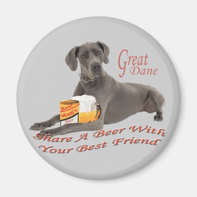Share A Beer With Great Dane Magnet (Front)