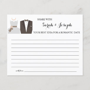 Share a Date Idea for Couple Bridal Shower card