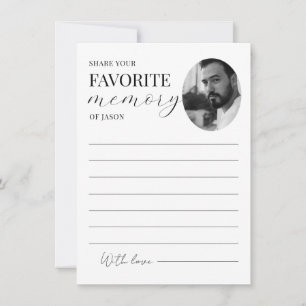 Share a Memory Card Template Funeral Memorial Card