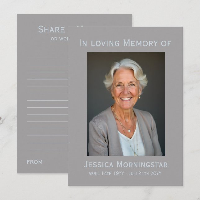Share a Memory Card + your text & photo (Front/Back)