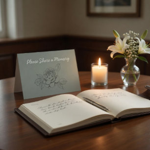 Share a Memory Custom Memorial Table Tent Card