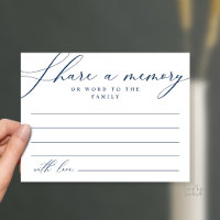 Share a memory Memorial Funeral Service Card