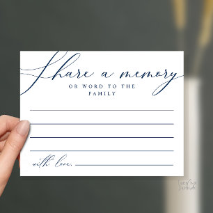 Share a memory Memorial Funeral Service Card