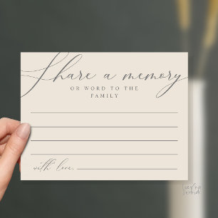 Share a memory Memorial Funeral Service Card