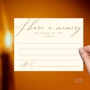 Share a memory Memorial Funeral Service Card