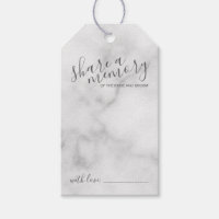 'Share a Memory' Modern Script Wedding Marble