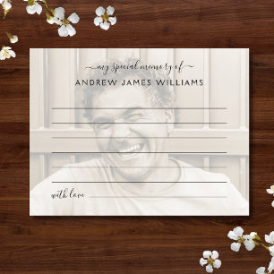 Share A Memory Photo Funeral Postcard