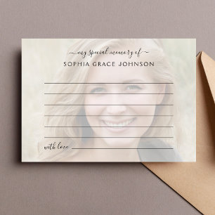 Share A Memory Photo Funeral Thank You Card