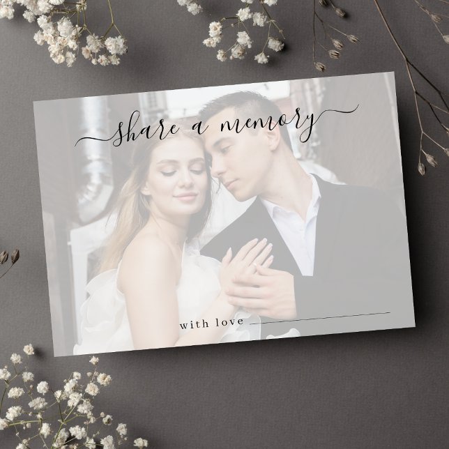 Share a Memory Photo Wedding Thank You Card (Share a Memory Wedding Card)