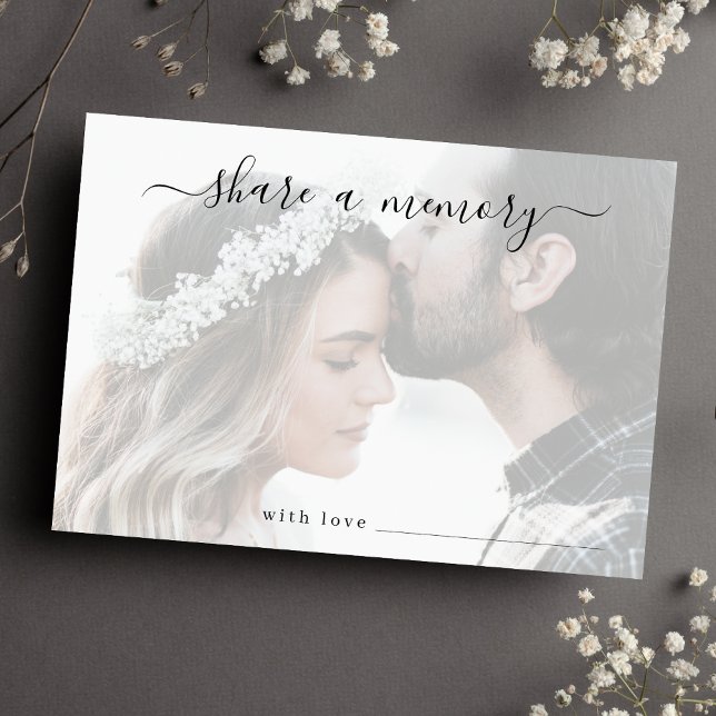 Share a Memory Photo Wedding Thank You Card (Share A Memory Wedding Card)