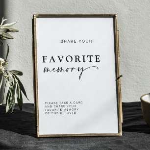 Share a Memory Sign   Guest Book Alternative