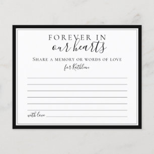 Share a Memory Simple Funeral Attendance Card
