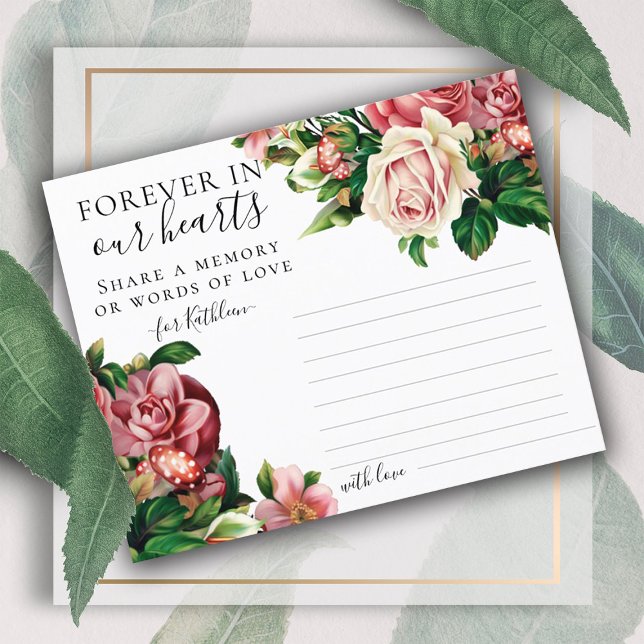 Share a Memory Simple Funeral Attendance Card (Creator Uploaded)