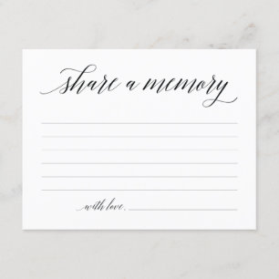 Share A Memory Sympathy, Memorial Note Card