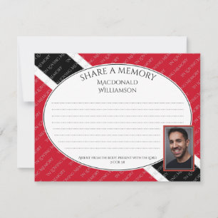 SHARE A MEMORY Trinidad Funeral Condolence Card