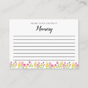Share A Memory Wildflower Celebration of Life Enclosure Card