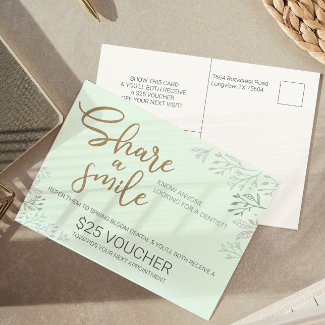 Share a Smile Dental Referral Program Postcard (Share a Smile Dental Referral Program)