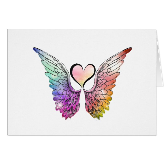 Share - Angel Wings and Heart (Front Horizontal)