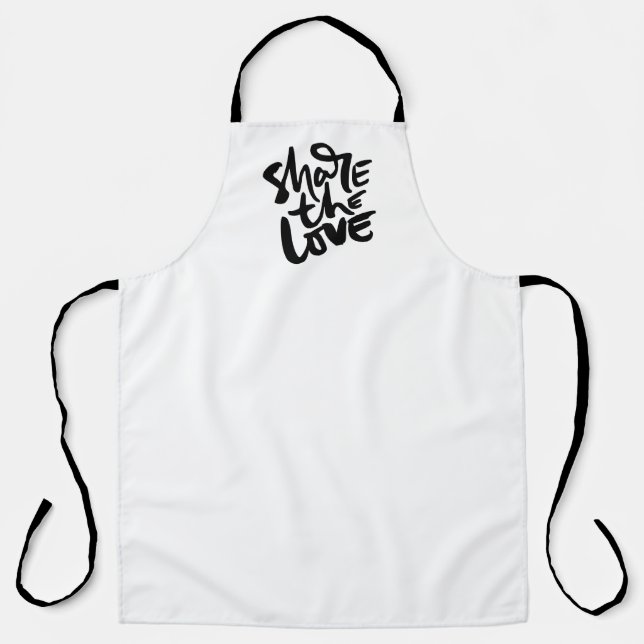 Share Love Art Quote Art Motivational Art Love Quo Apron (Front)