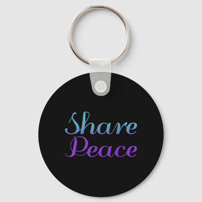 Share Peace Prevention Awareness Design Key Ring (Front)