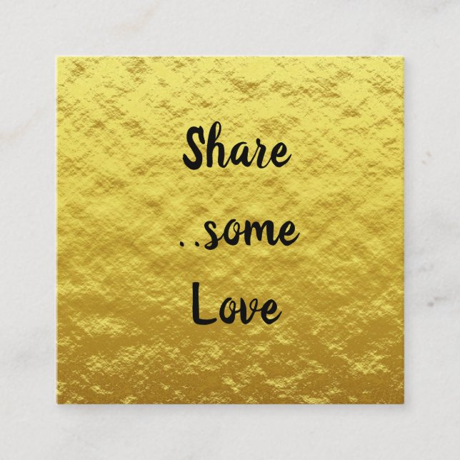 Share some Love Elegant Gold Referral Card (Front)