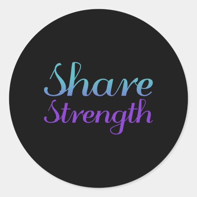 Share Strength Prevention Awareness Classic Round Sticker (Front)
