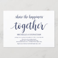 Share the happiness Wedding Elopement Invites