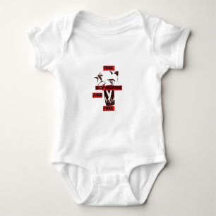 Share the Love: A Glass of Valentine Peace Art Baby Bodysuit