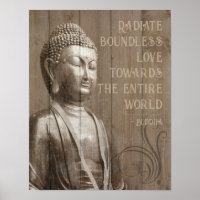 Share the Love Buddhist Wood Effect Buddha Quote