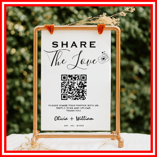 Share The Love Capture The Love Modern QR Code Poster