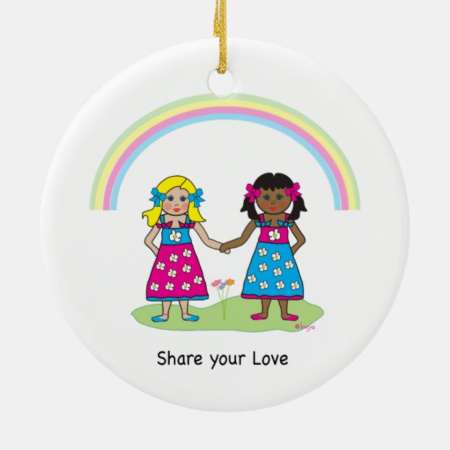 Share the Love - Equality for All Ceramic Tree Decoration (Back)