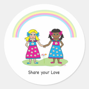 Share the Love - Equality for All Classic Round Sticker